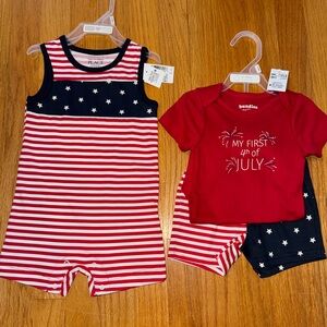 Newborn 4th of July outfit. New with Tags. Size 9m-12m